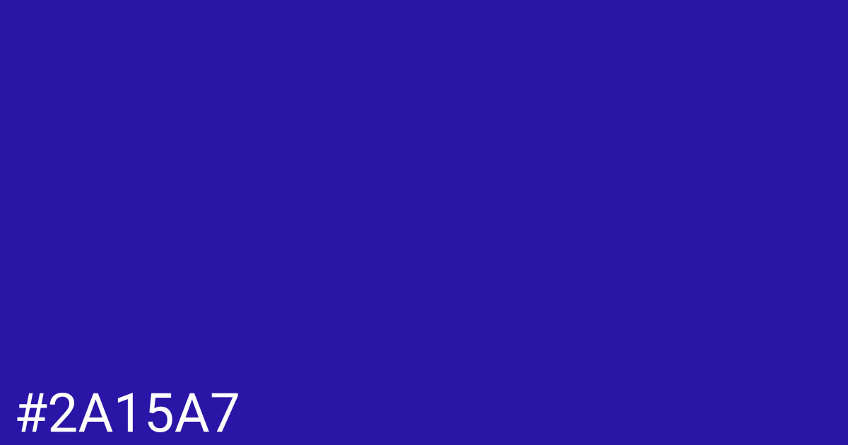Hex color #2a15a7 graphic