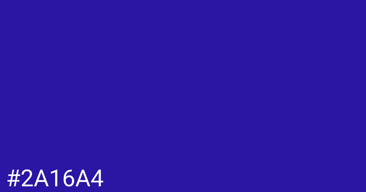 Hex color #2a16a4 graphic