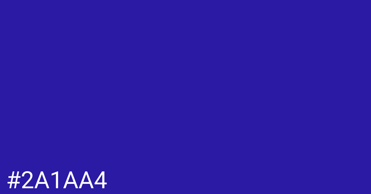 Hex color #2a1aa4 graphic