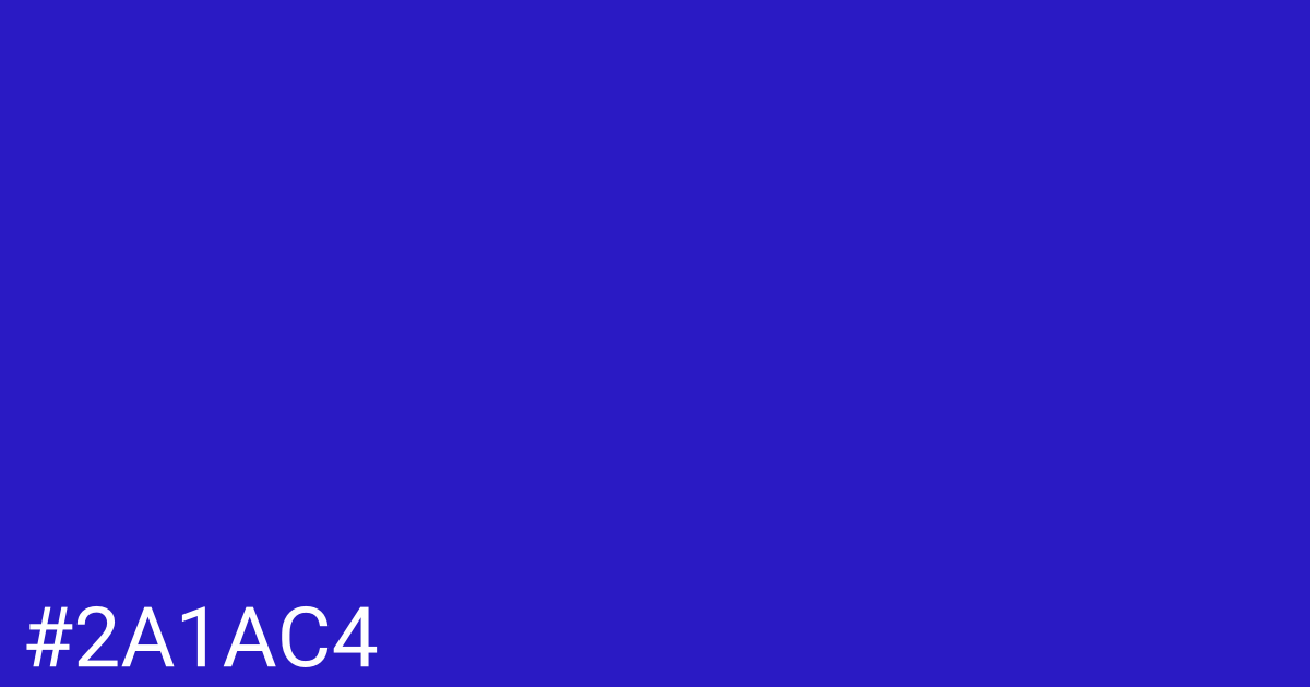 Hex color #2a1ac4 graphic