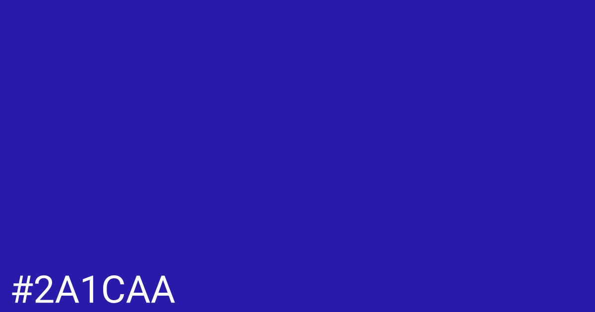 Hex color #2a1caa graphic