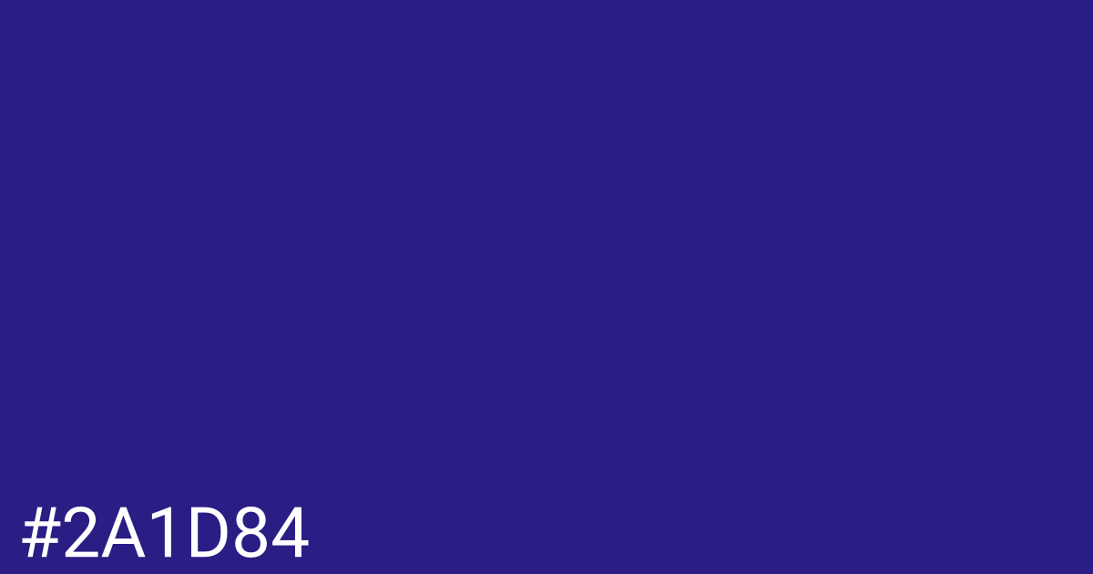 Hex color #2a1d84 graphic