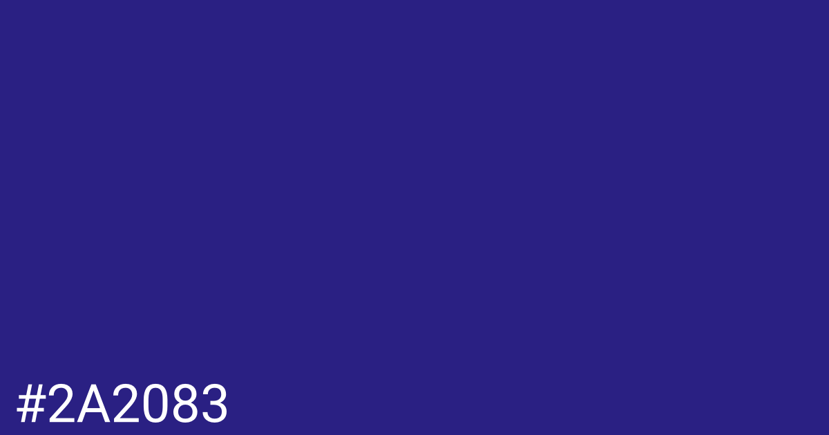 Hex color #2a2083 graphic