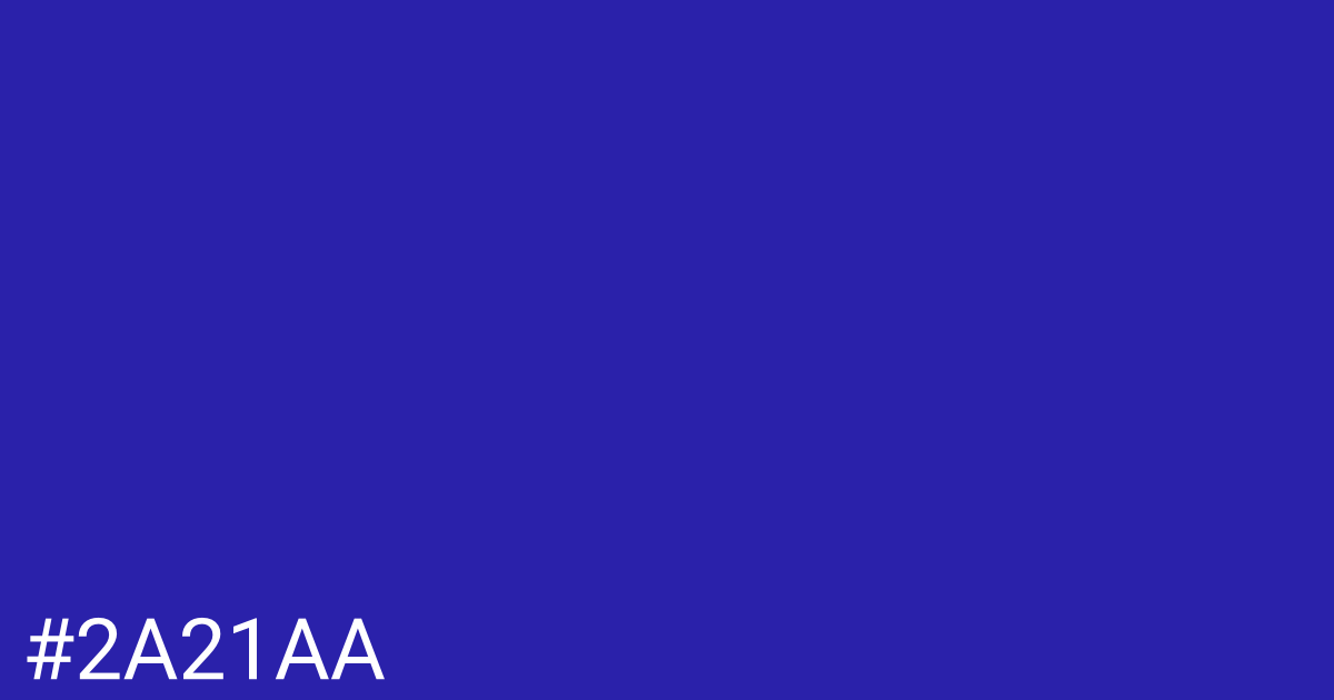 Hex color #2a21aa graphic