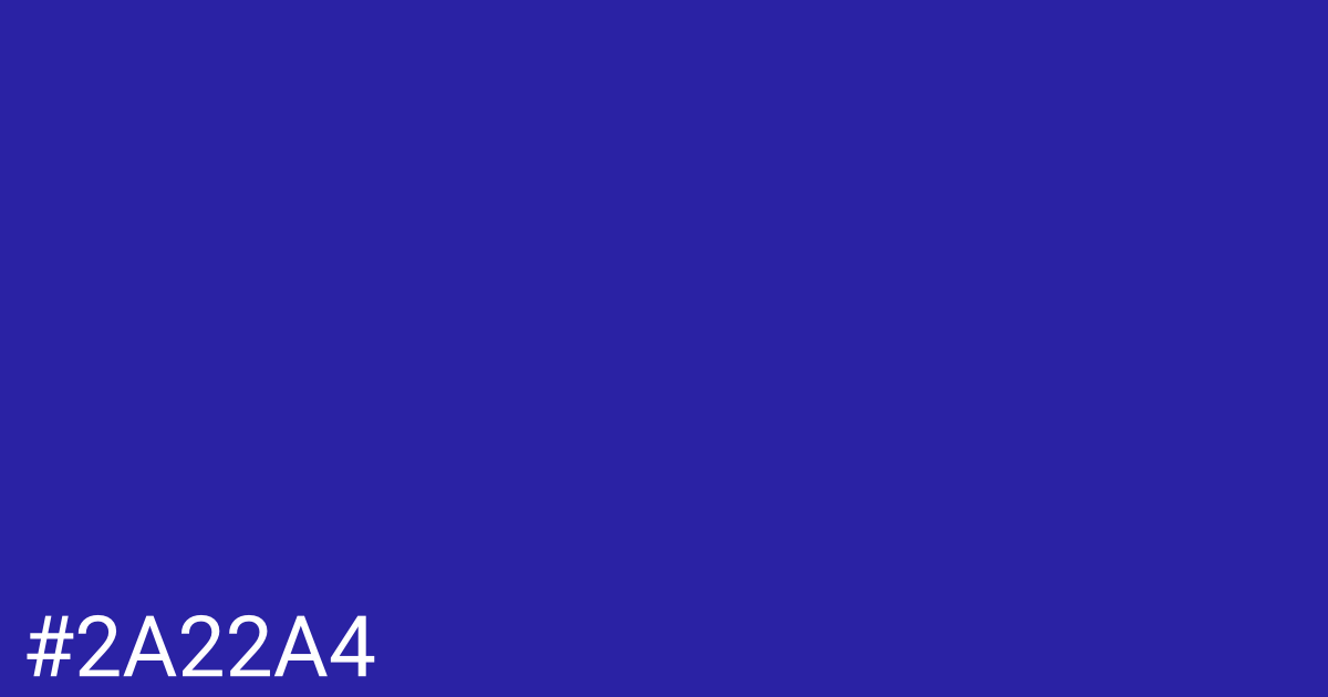 Hex color #2a22a4 graphic