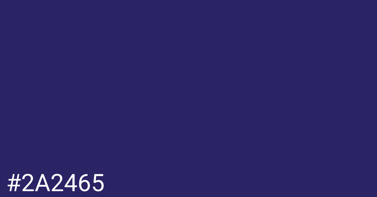 Hex color #2a2465 graphic