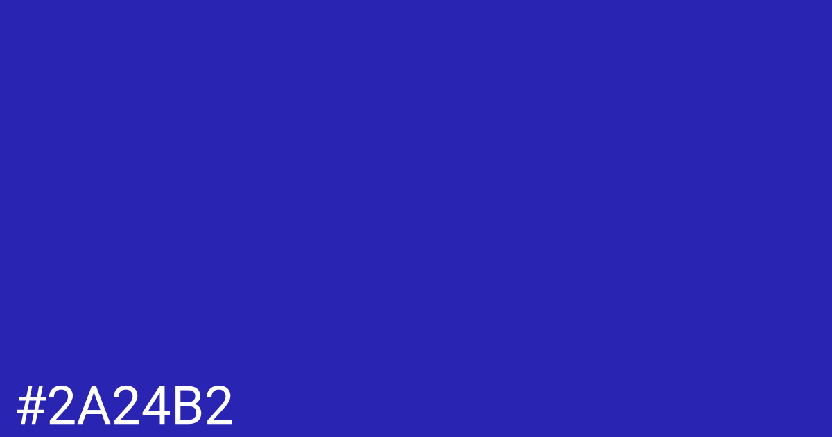 Hex color #2a24b2 graphic