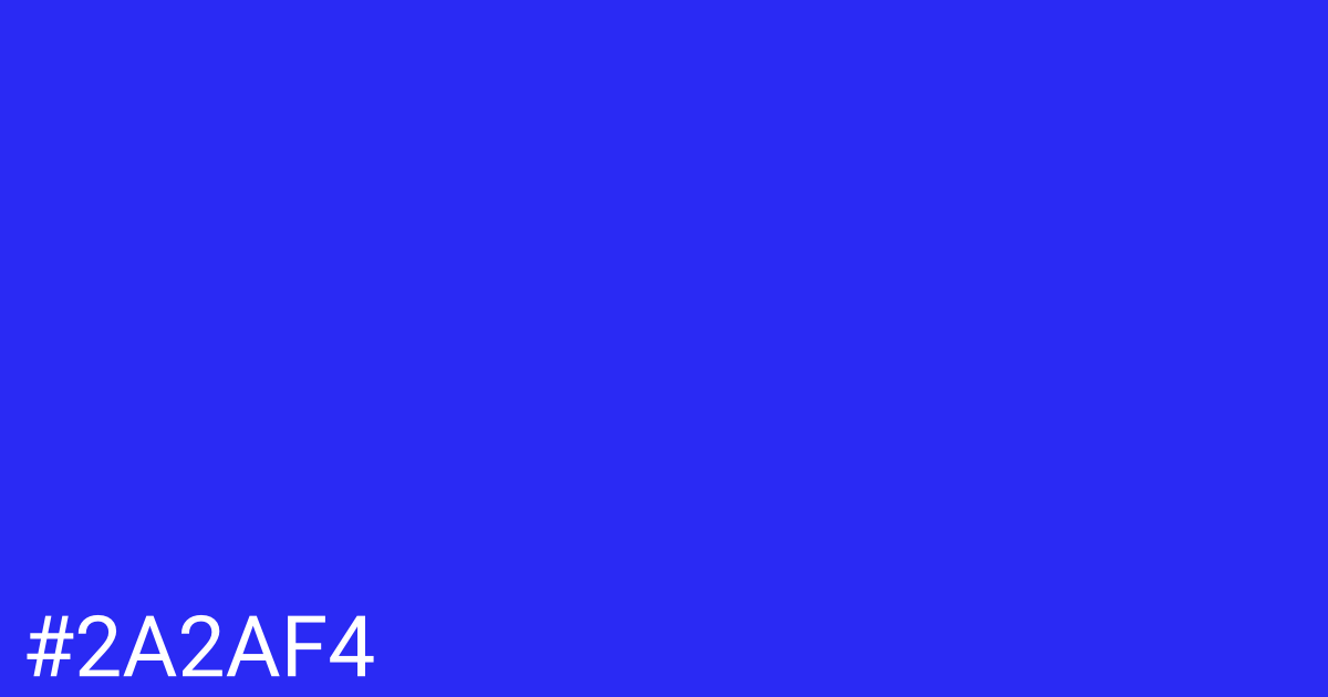 Hex color #2a2af4 graphic