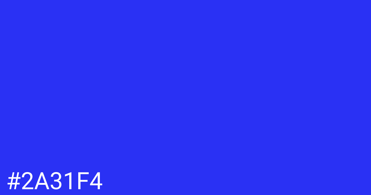 Hex color #2a31f4 graphic