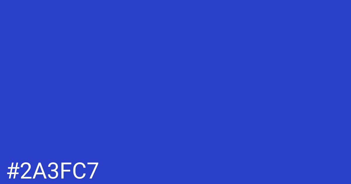 Hex color #2a3fc7 graphic