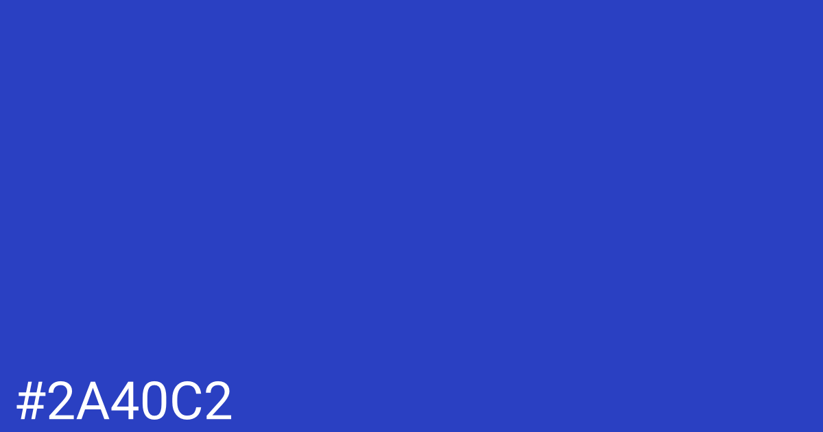 Hex color #2a40c2 graphic