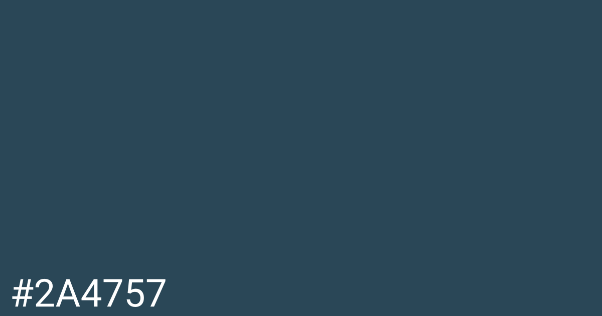 Hex color #2a4757 graphic