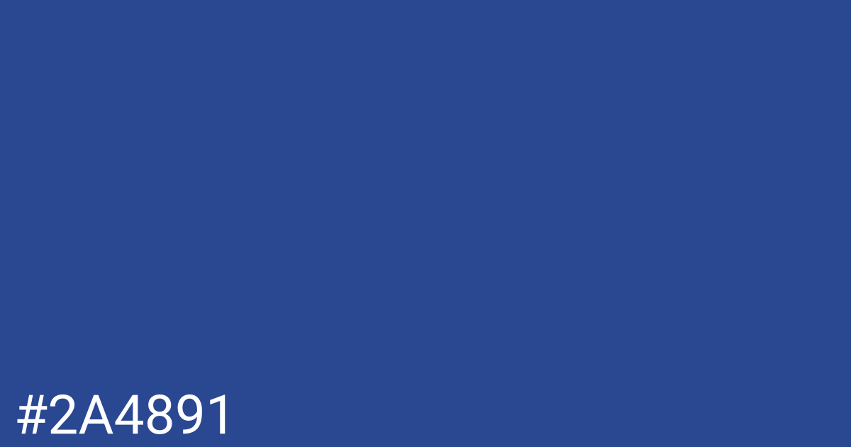 Hex color #2a4891 graphic