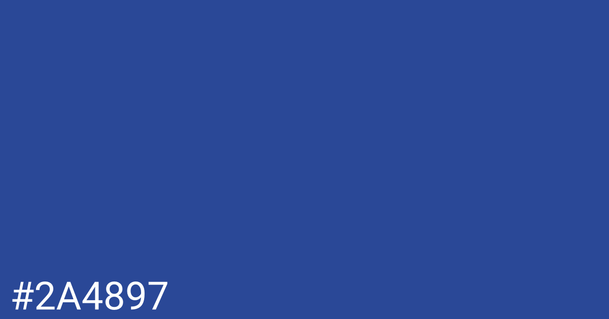Hex color #2a4897 graphic