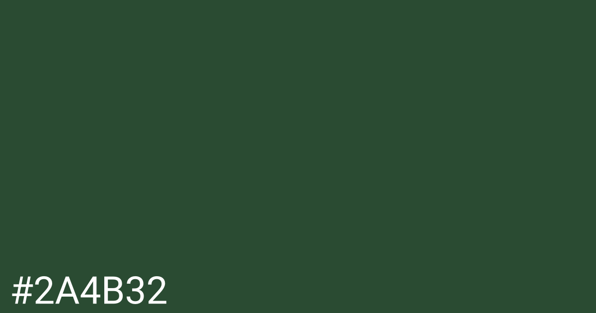 Hex color #2a4b32 graphic