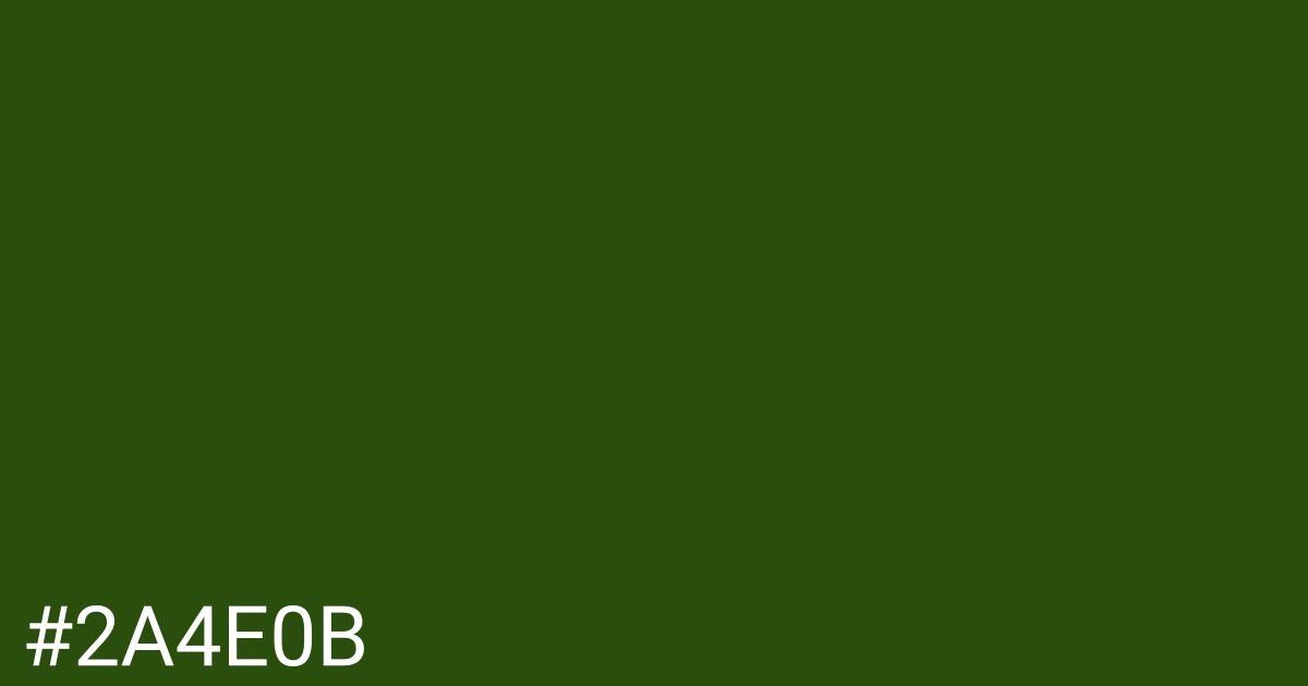 Hex color #2a4e0b graphic
