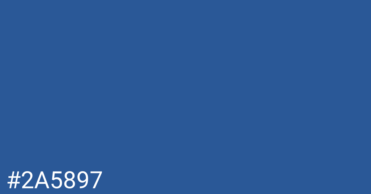 Hex color #2a5897 graphic