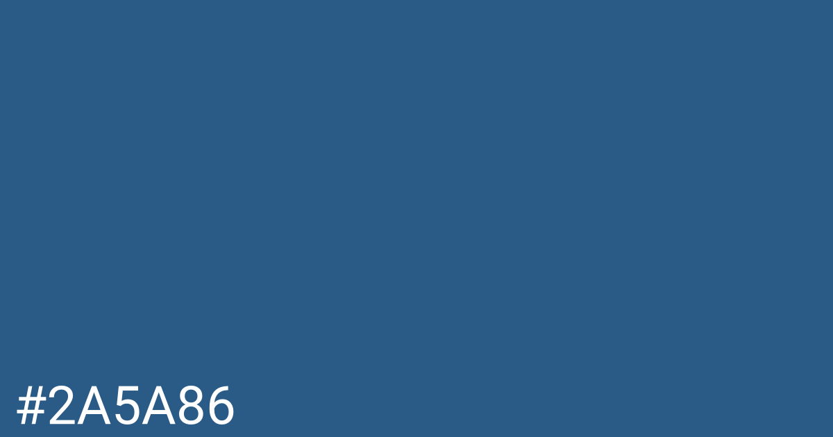 Hex color #2a5a86 graphic