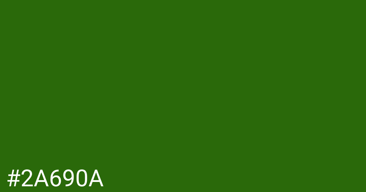 Hex color #2a690a graphic