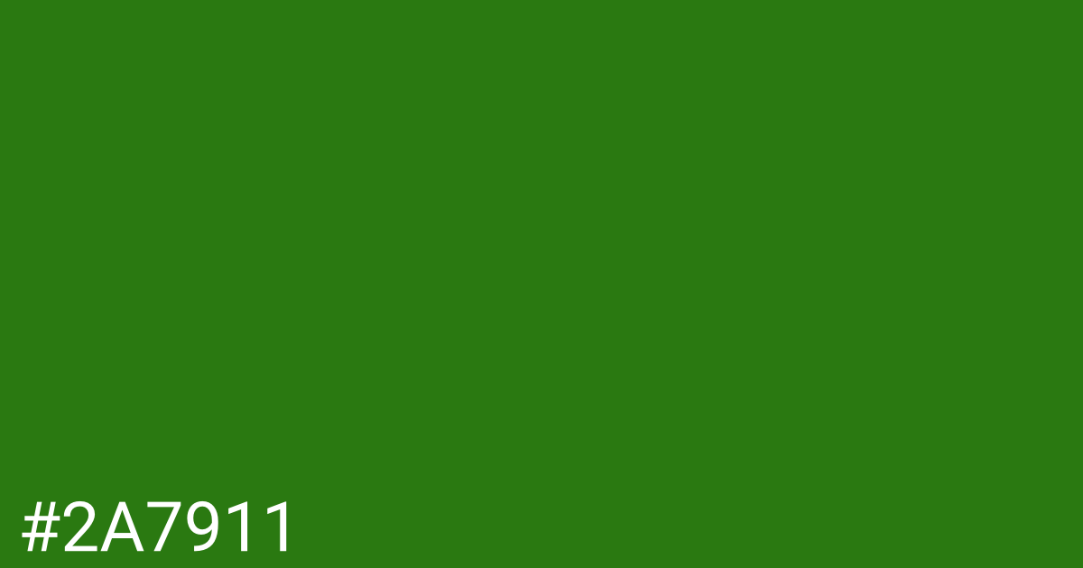 Hex color #2a7911 graphic