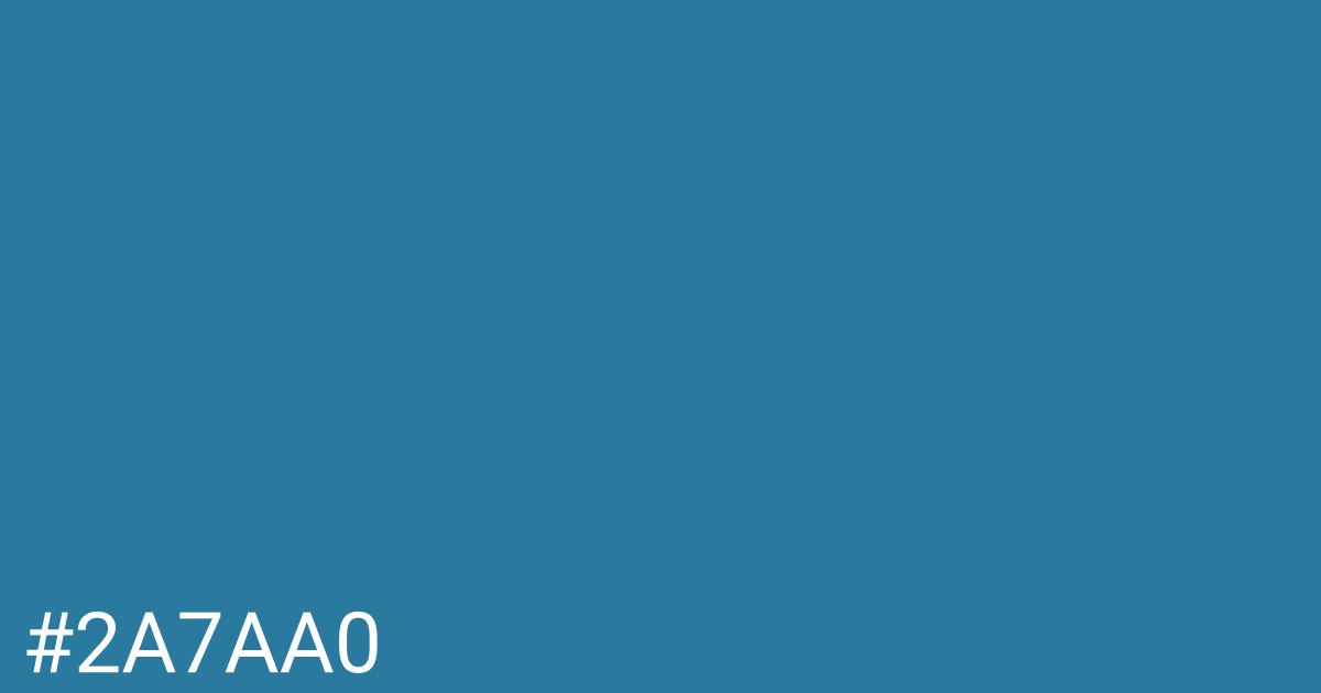 Hex color #2a7aa0 graphic
