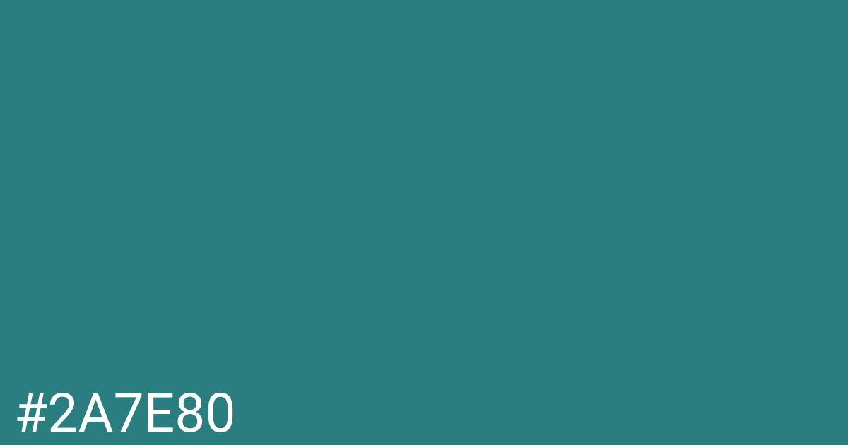 Hex color #2a7e80 graphic
