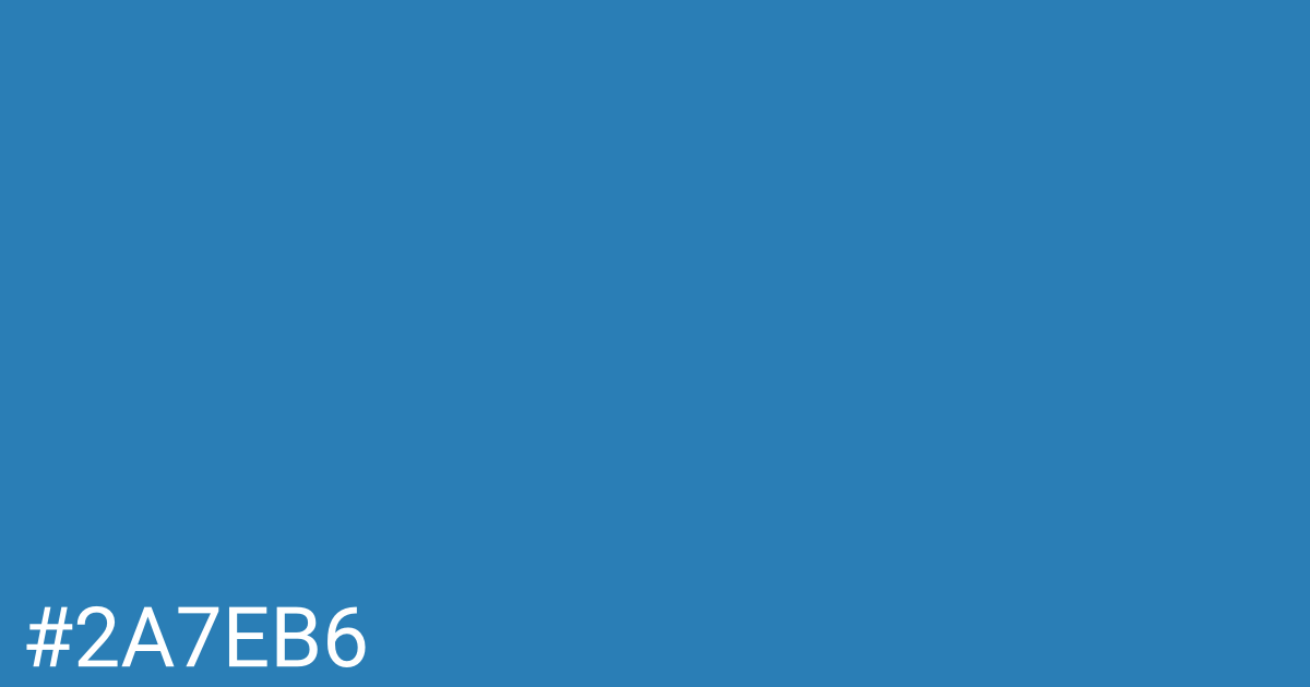 Hex color #2a7eb6 graphic