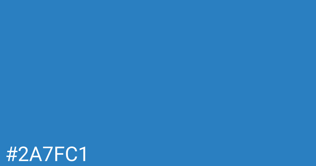 Hex color #2a7fc1 graphic