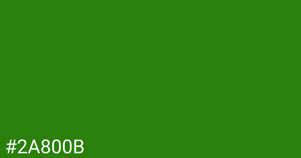 Hex color #2a800b graphic