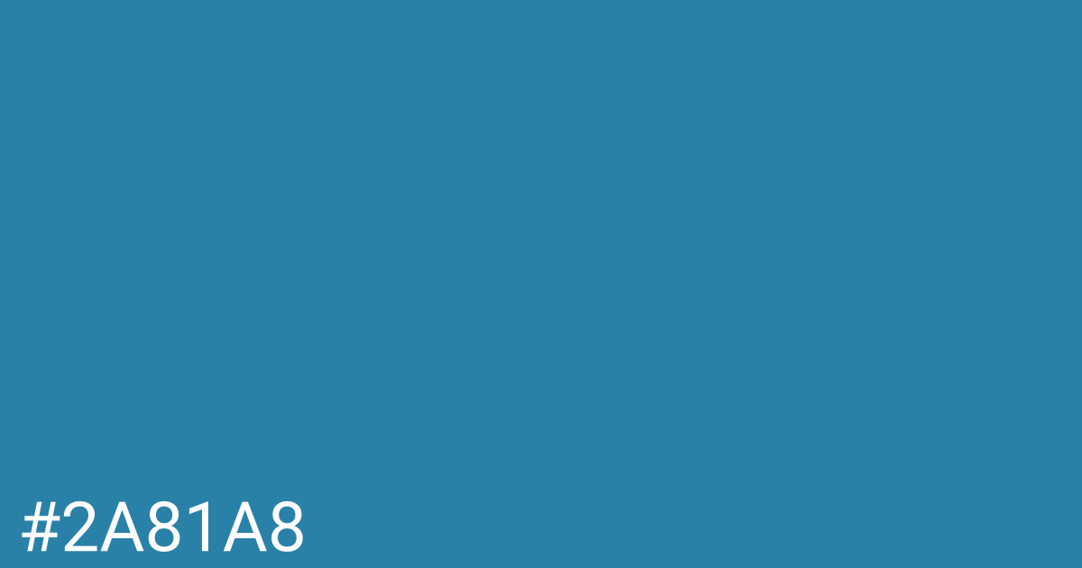 Hex color #2a81a8 graphic