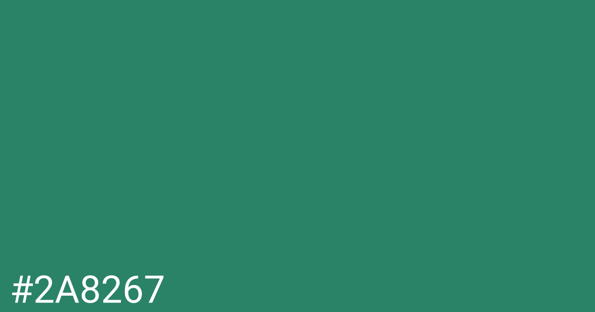 Hex color #2a8267 graphic