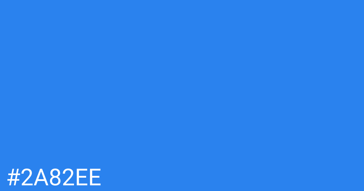Hex color #2a82ee graphic