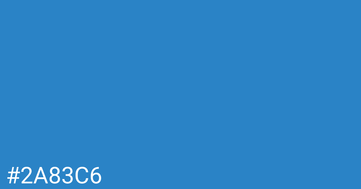 Hex color #2a83c6 graphic