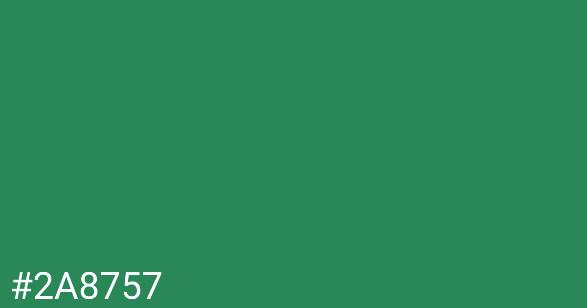 Hex color #2a8757 graphic