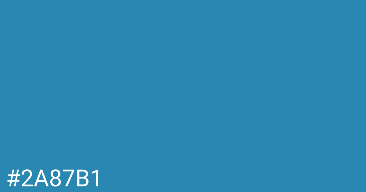 Hex color #2a87b1 graphic