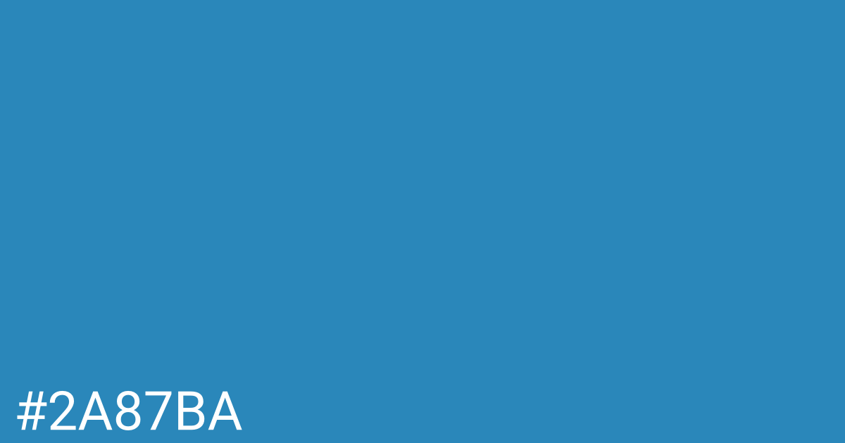 Hex color #2a87ba graphic