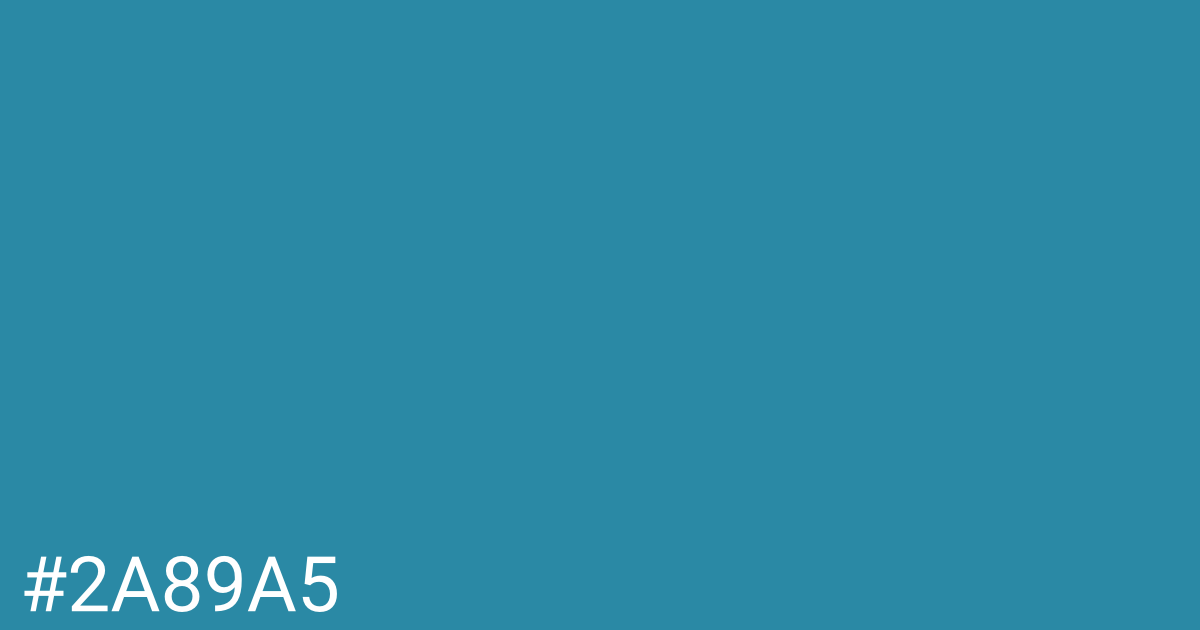 Hex color #2a89a5 graphic