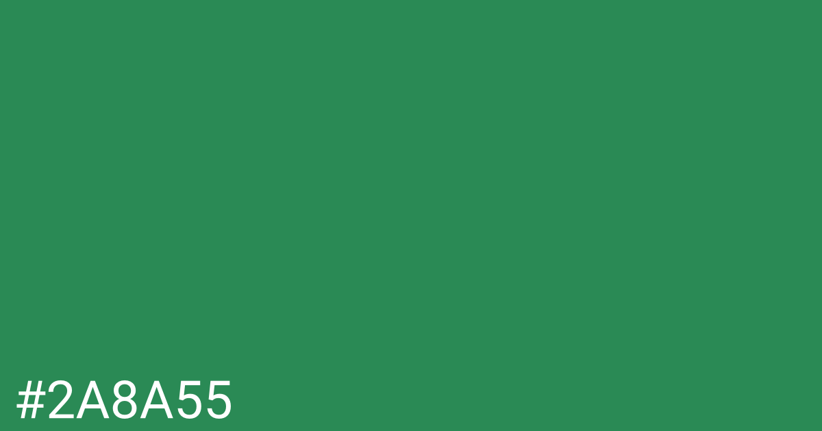 Hex color #2a8a55 graphic
