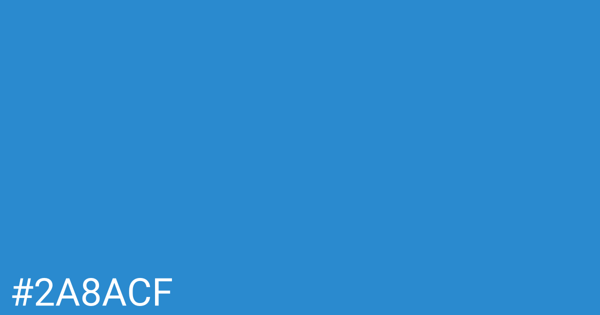 Hex color #2a8acf graphic