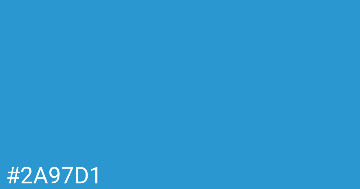 Hex color #2a97d1 graphic