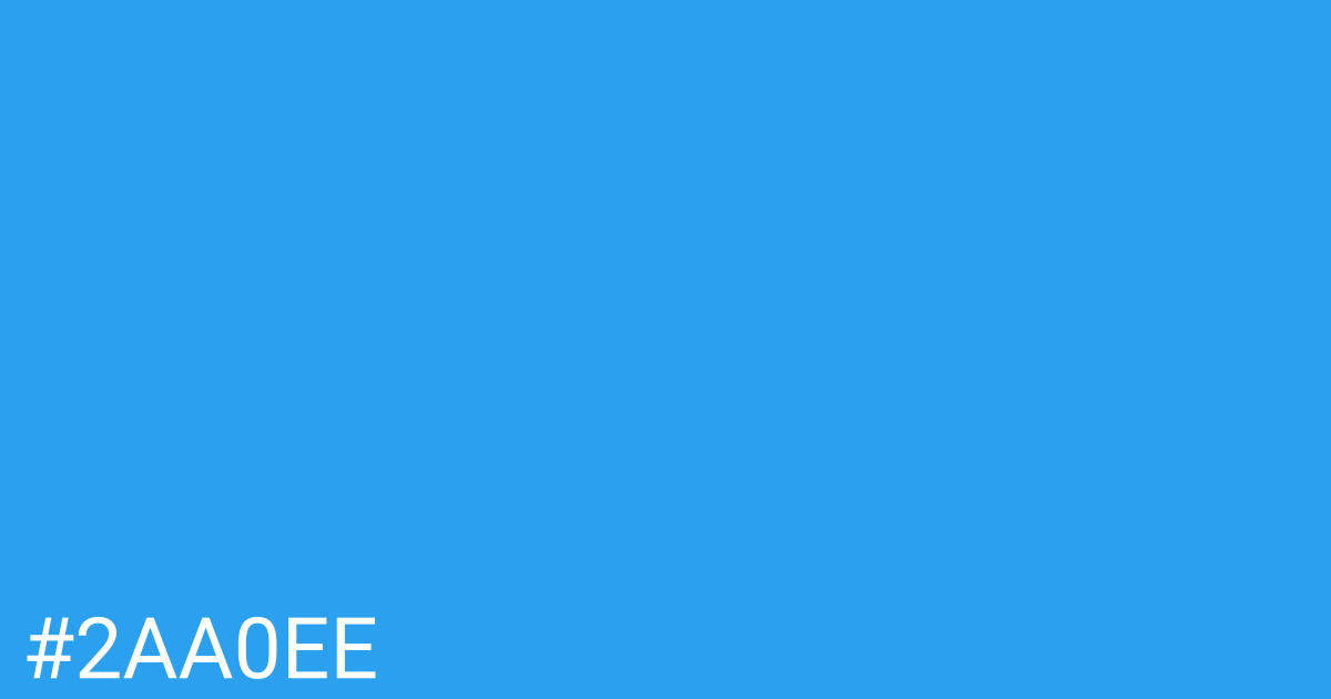 Hex color #2aa0ee graphic