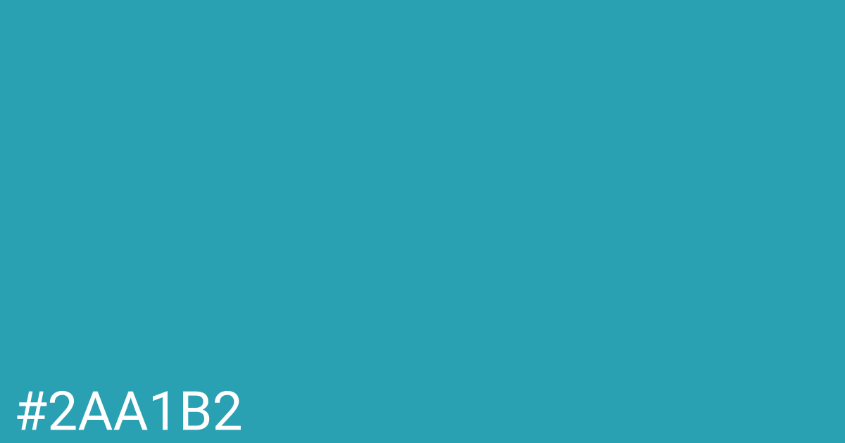 Hex color #2aa1b2 graphic