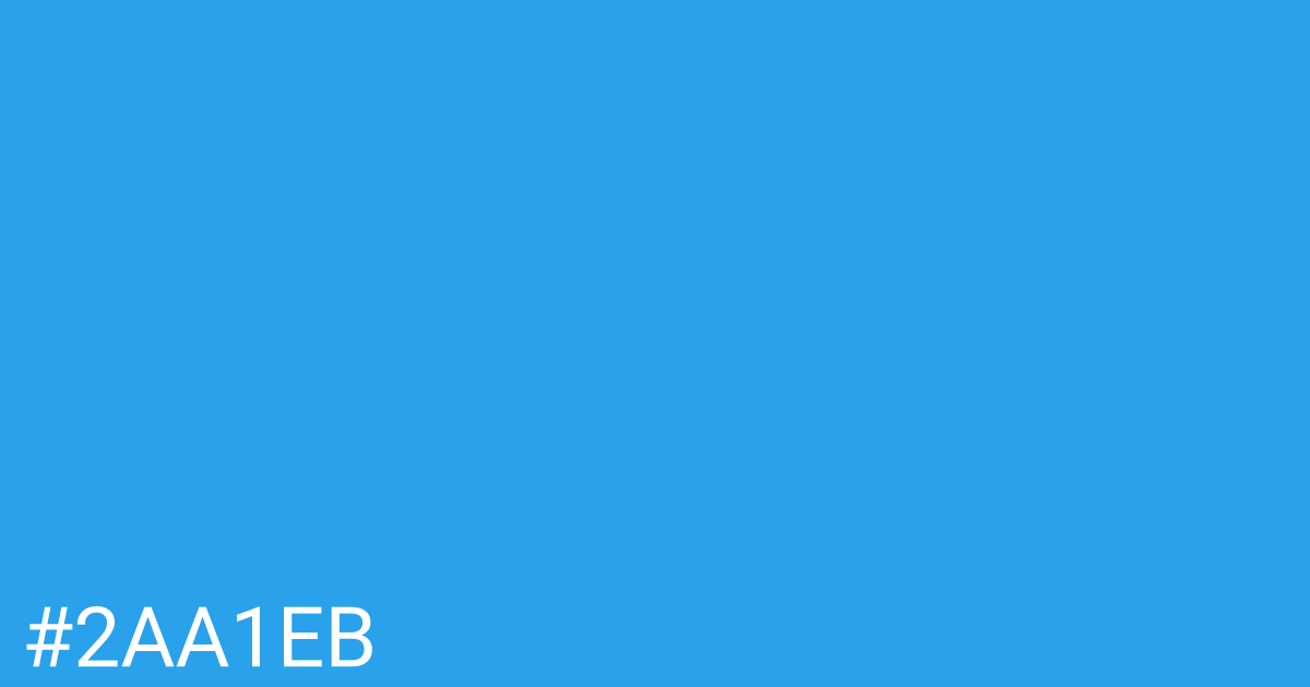 Hex color #2aa1eb graphic