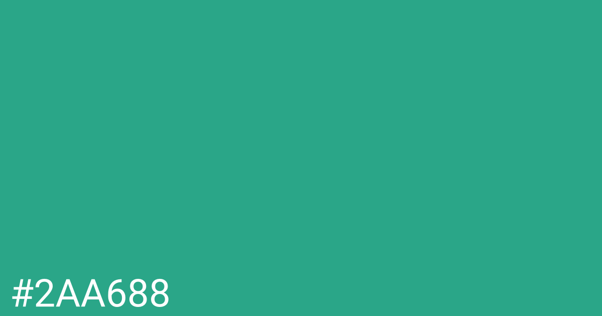 Hex color #2aa688 graphic