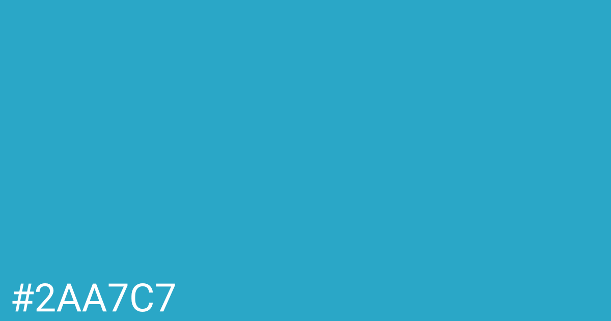 Hex color #2aa7c7 graphic