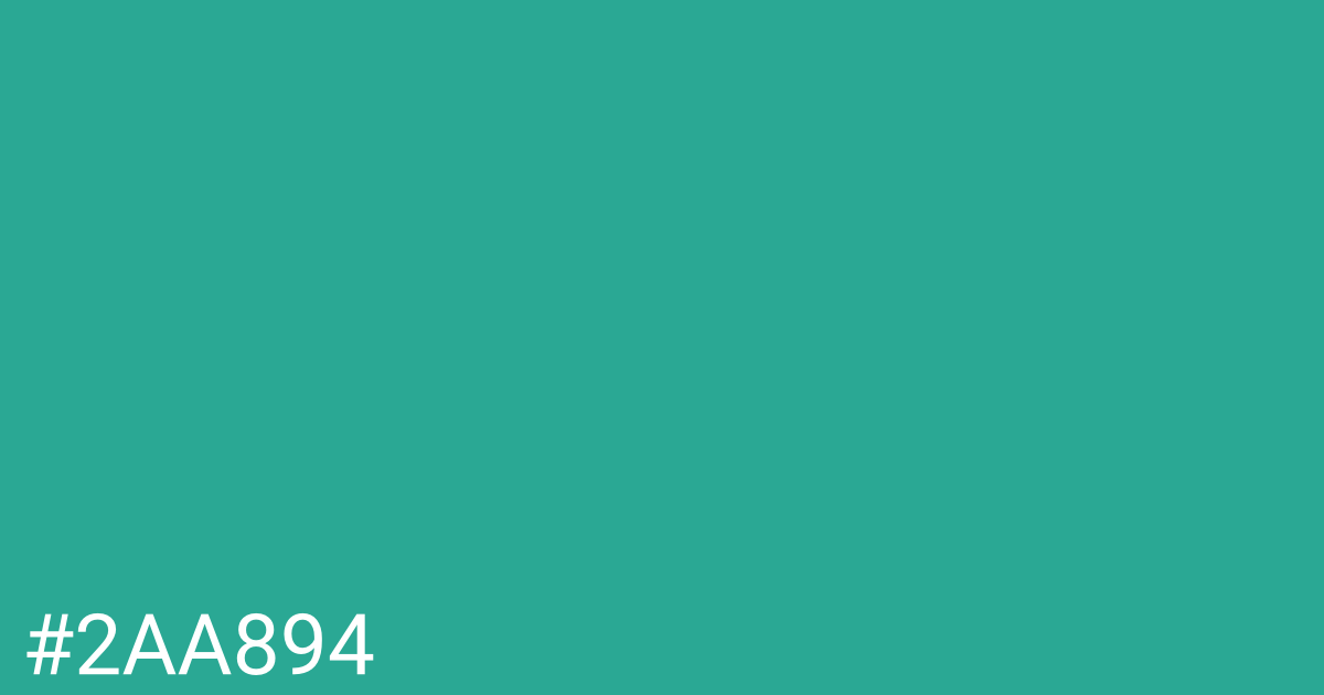 Hex color #2aa894 graphic