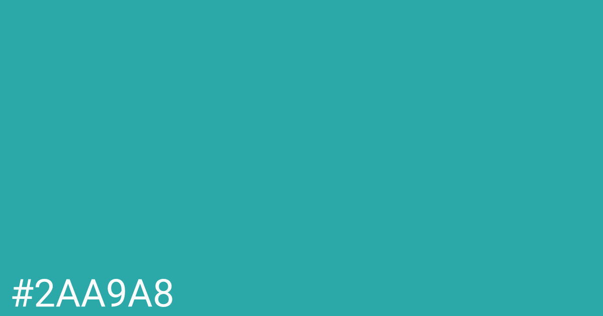 Hex color #2aa9a8 graphic