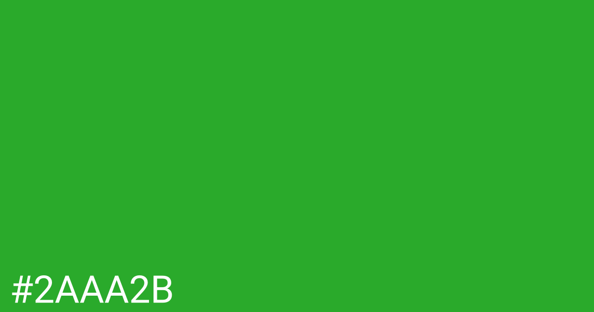 Hex color #2aaa2b graphic