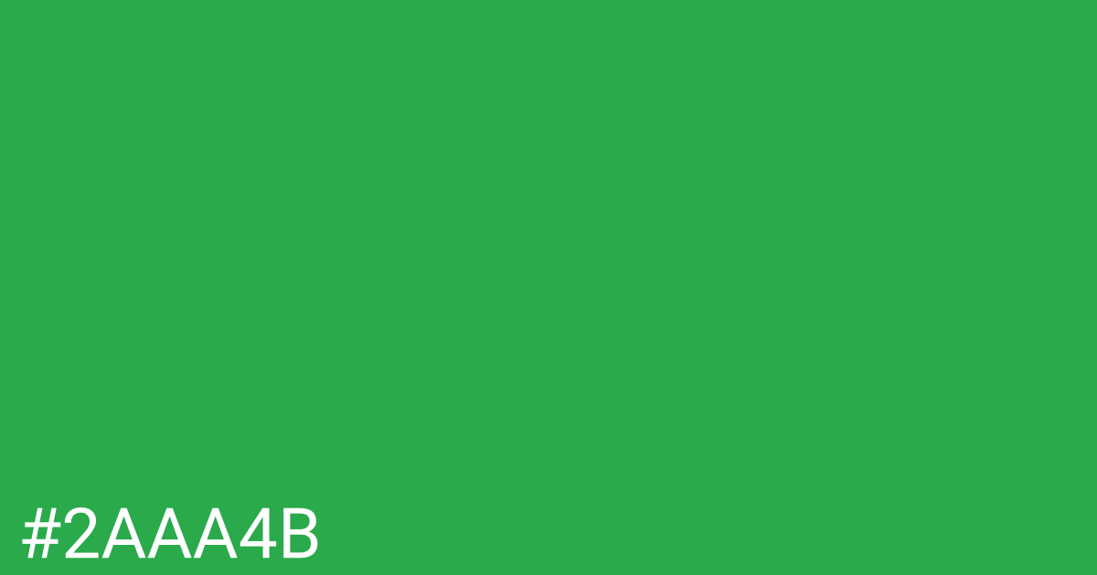 Hex color #2aaa4b graphic