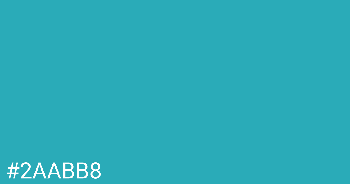 Hex color #2aabb8 graphic